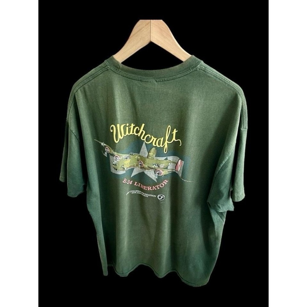 Vintage 90s Witchcraft B-24 Liberator Bomber Collings WWII Tshirt Large